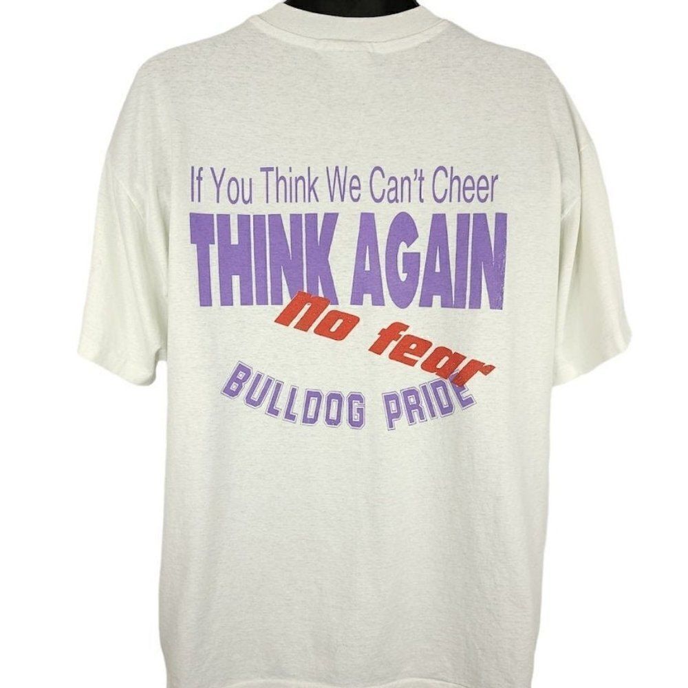 Baker City Bulldogs Cheerleaders T Shirt Vintage 90s Pep Club 50/50 Made In USA
